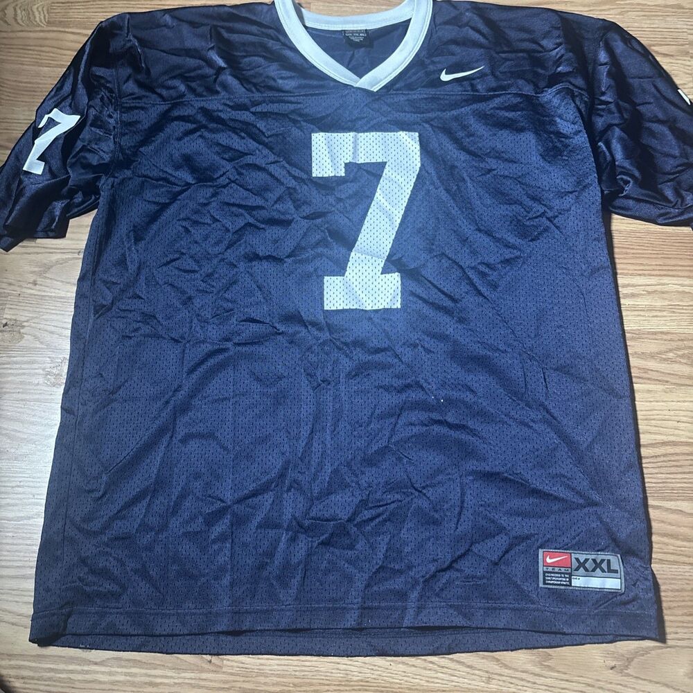 VINTAGE Penn State Nittany Lions Football Jersey Men 2XL Blue Nike Mesh 90s Flaw